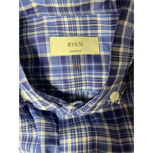 Rye 51 Blue Plaid Long Sleeve Button Up Shirt Size Small - Picture 4 of 4